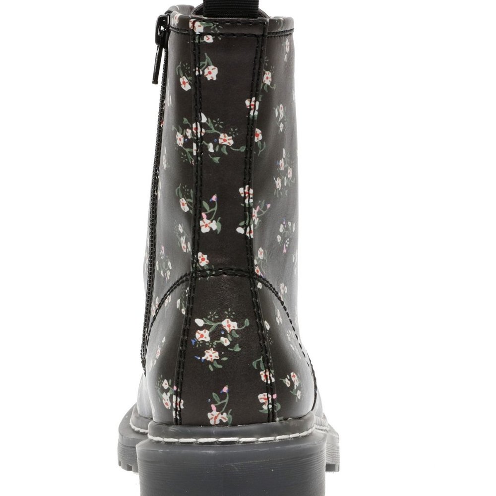 Ryyder Lace-Up Lug Sole Combat Booties - Picture 3 of 4